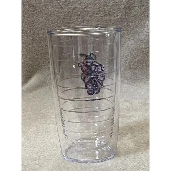 New NWOT Insulated Tervis Tumbler 14 oz Capacity Purple Grape Bunch Patch Emblem - Picture 5 of 6